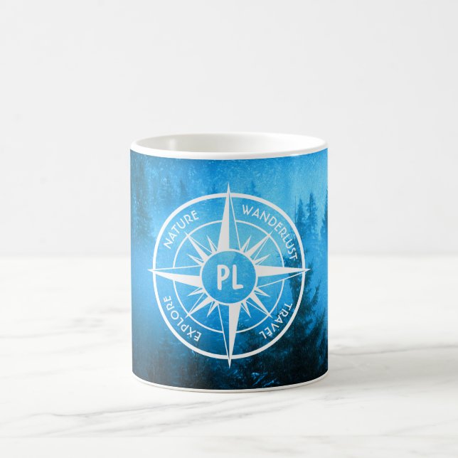 Mug Aiguille de compas monogramme brouillard dans la f (Centre)