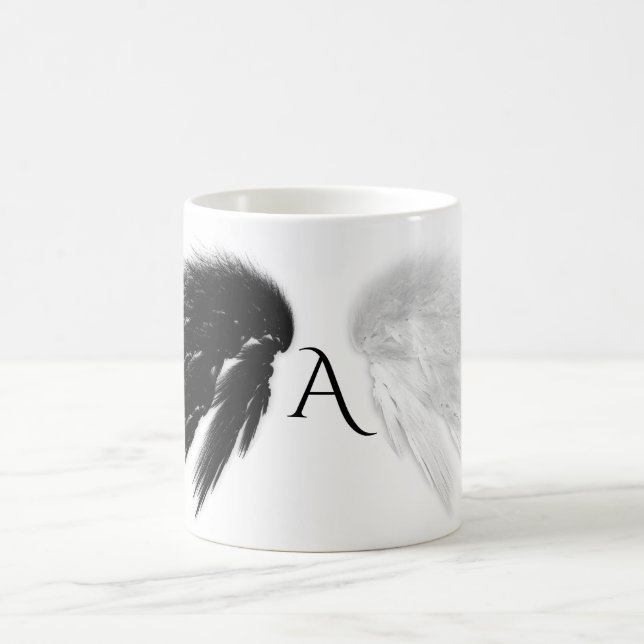 Mug AILES D'ANGE Noir + Monogramme Blanc (Centre)