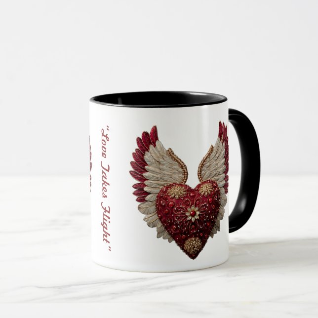 Mug "Ailes de l'amour cramoisi" (Devant droit)