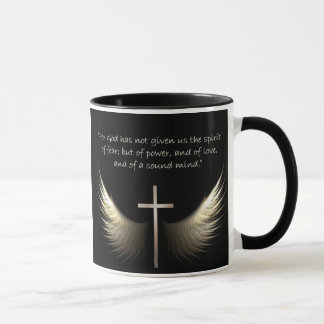 Mug Ailes de Saint-Esprit avec le vers de croix et