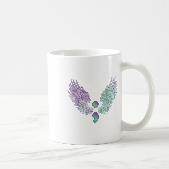 Mug Ailes Et Semicolon Sensibilisation À La Prévention (Droite)