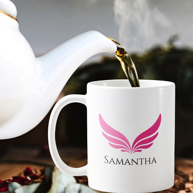 Mug Ailes roses Mignonnes Fille Aviation Femmes Simple (Créateur téléchargé)