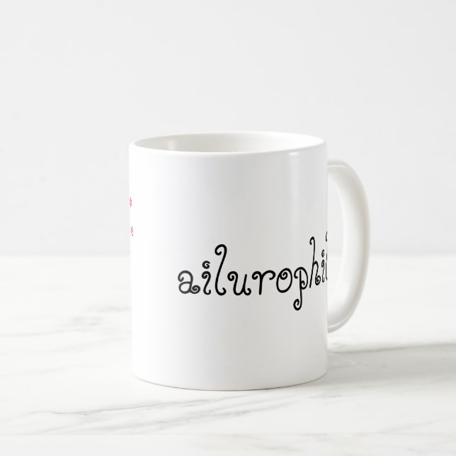 Mug ailurophiles Amoureux de les chats (Devant droit)