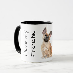 Mug Aime mon Frenchie (marron)