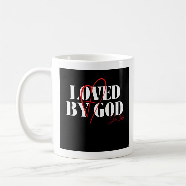 Mug Aimé par Dieu - Jean 3:16 (Gauche)