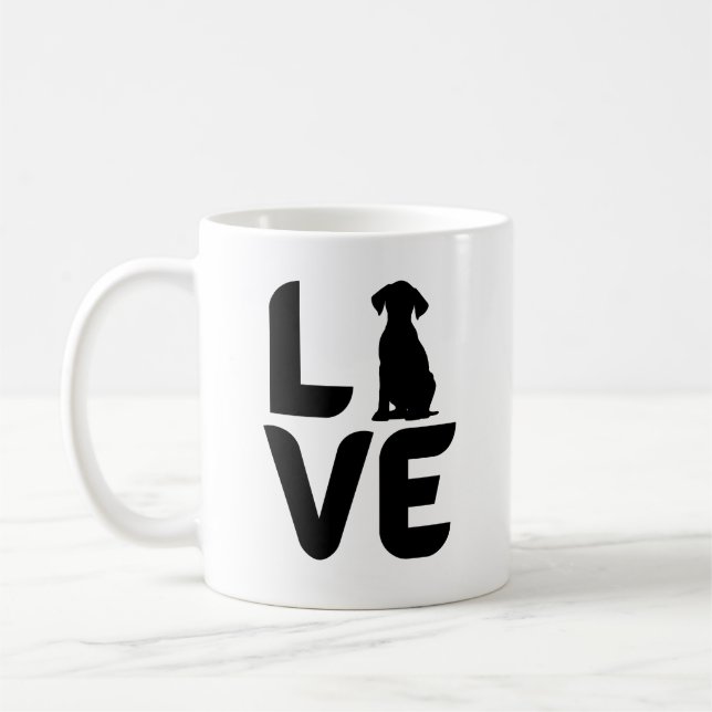 Mug Aimer avec le chien (assis) (Gauche)