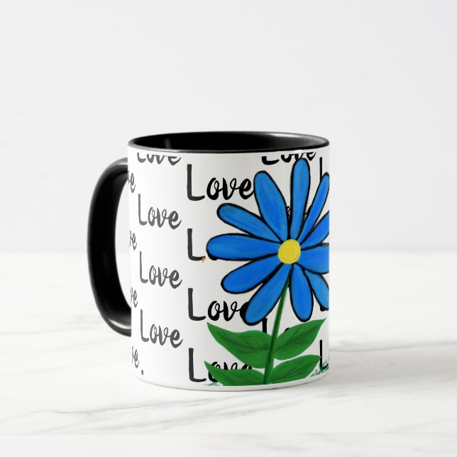 Mug Aimer Bleu Jaune (Devant gauche)