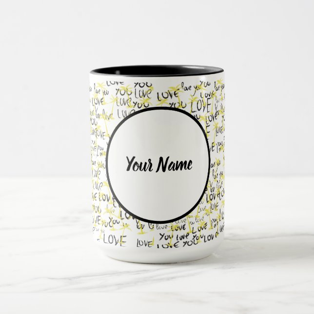 Mug Aimer l'art texte (Centre)