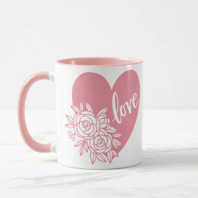 MUG AIMER LES FLEURS DU COEUR (Gauche)