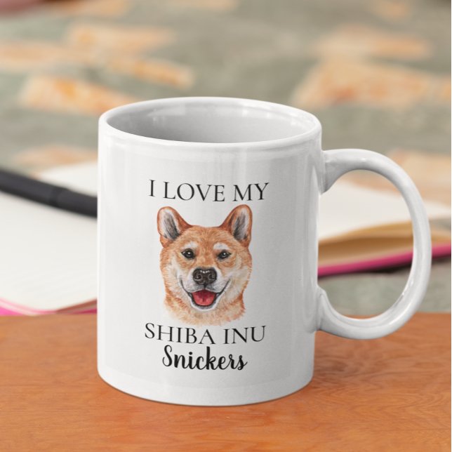 Mug Aimer Mon Monogramme De Chien Shiba Inu (Créateur téléchargé)