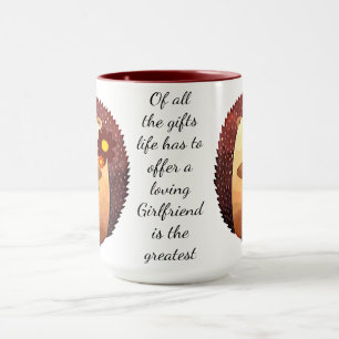 Mug Aimer une amie Inspirationnelle Citation Hérisson