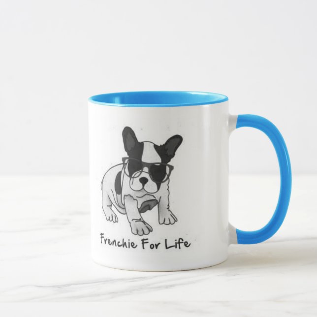 Mug Aimez ces petits bouledogues français mignons (Droite)