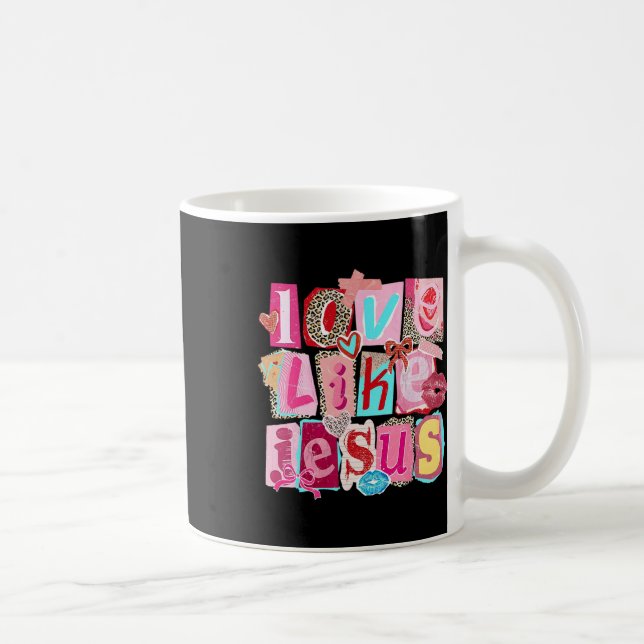 Mug Aimez comme Jésus Style de la Saint-Valentin Retro (Droite)