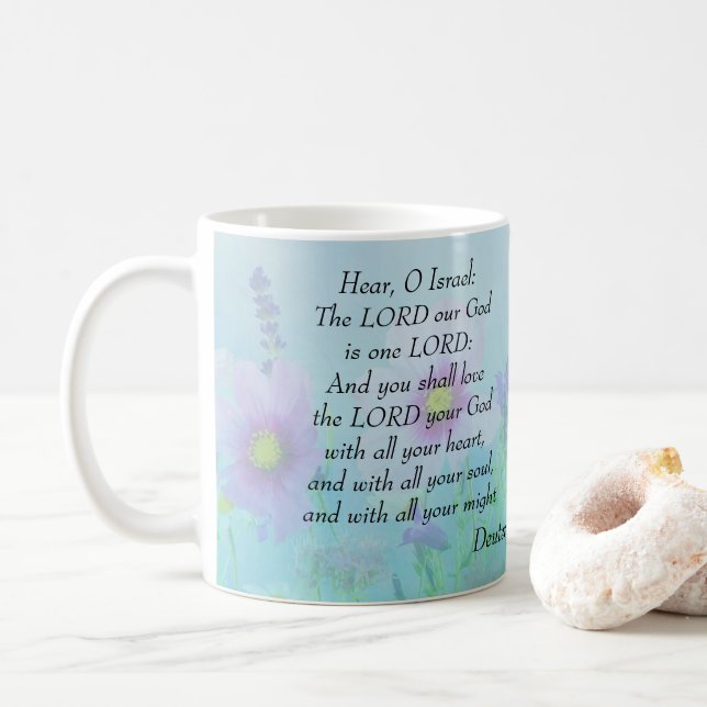 Mug Aimez le Seigneur avec tout votre Coeur, Deutérono (Avec donut)
