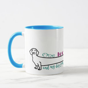 Mug Aimez mon bleu mignon drôle de chien de saucisse