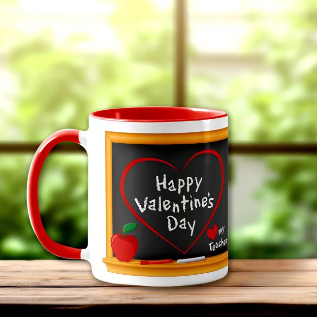 Mug Aimez Mon Professeur ! HEUREUSE SAINTE-VALENTIN ! (Love My Teacher! Happy Valentine's Day! Mug)