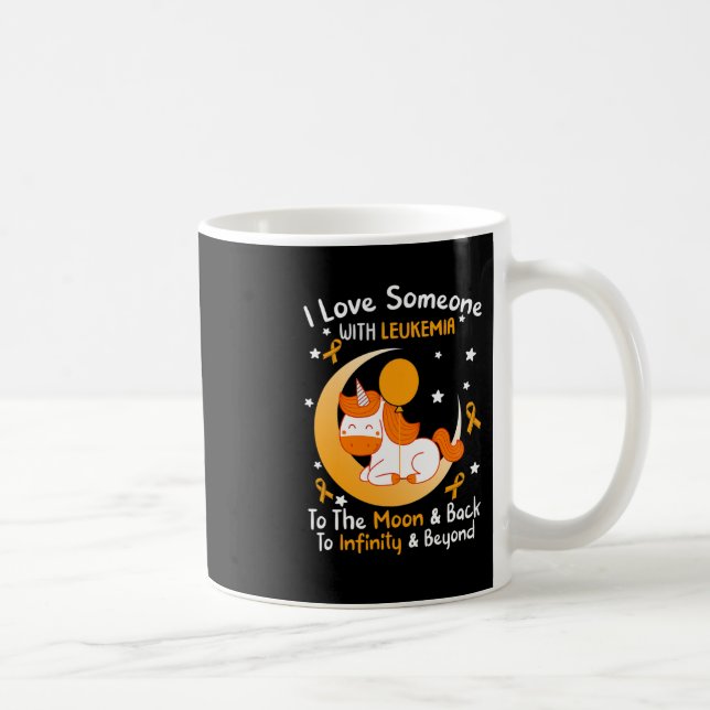 Mug Aimez quelqu'un avec Leucémie Sensibilisation Oran (Droite)