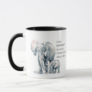 Mug Aimez tellement les ÉLÉPHANTS Je tellement de Cita