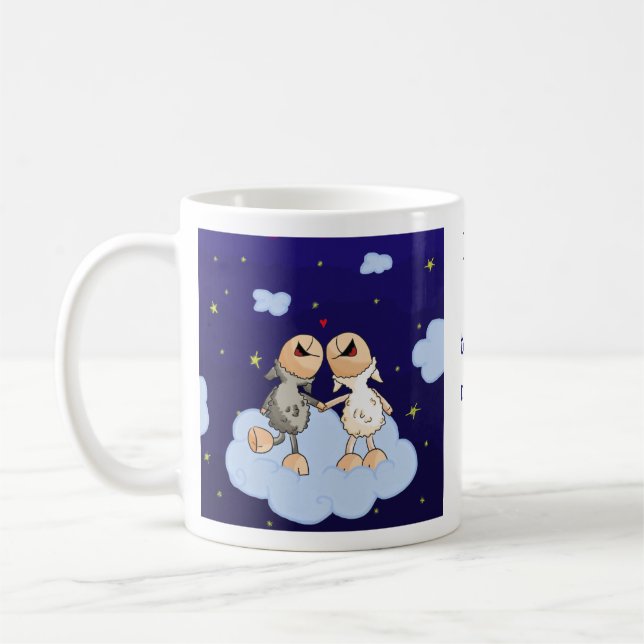 Mug Aimez-vous à la lune et aux séries arrières (Gauche)