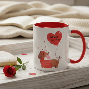Mug Aimez-vous Fourrure-toujours mignon Chien Dachshun