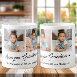 Mug Aimez-vous Grand-mère Personnalisé Moderne Simple<br><div class="desc">Voici notre tasse de collage photo personnalisable, un cadeau sincère et unique parfait pour la grand-mère spéciale dans votre vie. Cette tasse magnifiquement conçue vous permet de présenter 4 de vos photos préférées, en créant un collage moderne, élégant et simple qui respire la chaleur et l'amour. Personnalisé avec le message...</div>