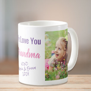 Mug Aimez-vous Grand-mère Photo rose violet