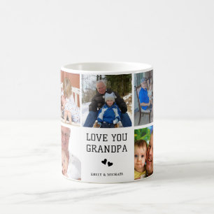 Mug Aimez-vous grand-père   Photo personnalisée Collag