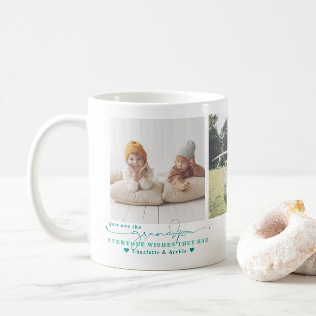 Mug Aimez-vous grand-père | Trois photos (Avec donut)