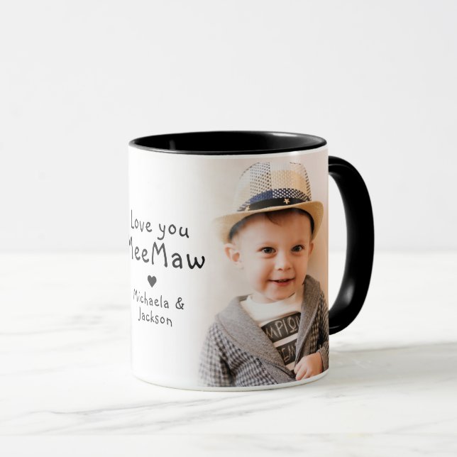 Mug Aimez-vous MeeMaw/Memaw/Mimaw/MaMaw/Autre 2-Photo (Devant droit)