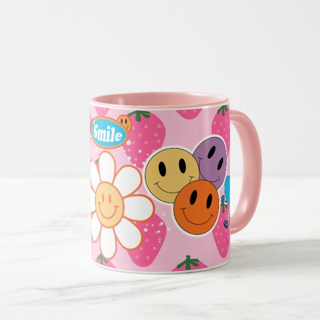 Mug aimez-vous-même Visage Souriant Drôle Design Cool (Devant droit)