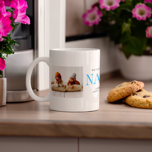 Mug Aimez Vous Nana | Deux Collage de Photos (Créateur téléchargé)