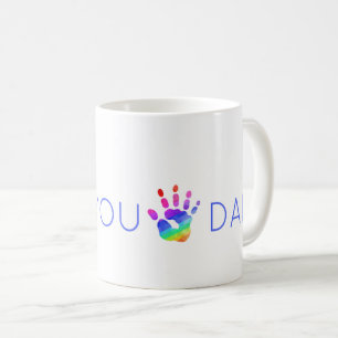 Mug AIMEZ-VOUS PAPA Arc-en-ciel main coloré Gardiens p