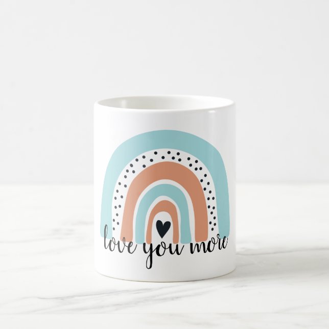 Mug Aimez-vous plus Rainbow Heart Blue Peach (Centre)