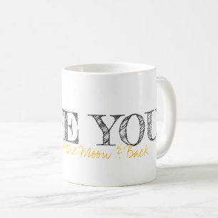 Mug AIMEZ-VOUS Typographie À LA LUNE & RETOUR Sweet