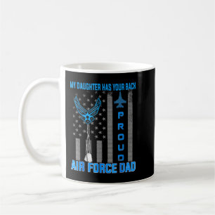 Mug Air Force Papa Ma Fille A Ton Dos USA Drapeau F