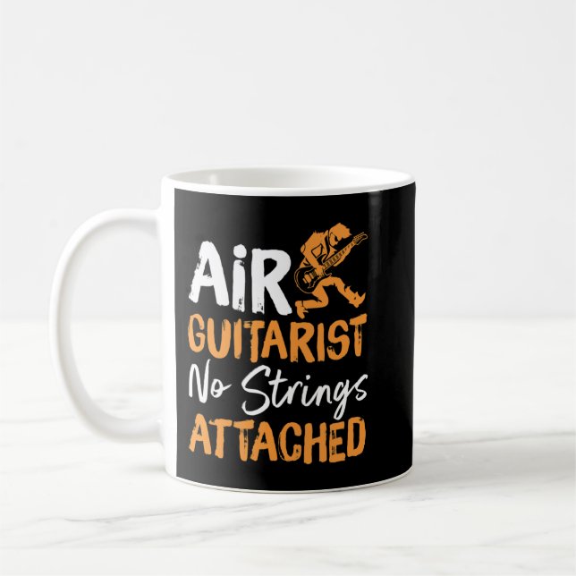 Mug Air Guitariste Sans Cordes Attachées Papa Guitare  (Gauche)