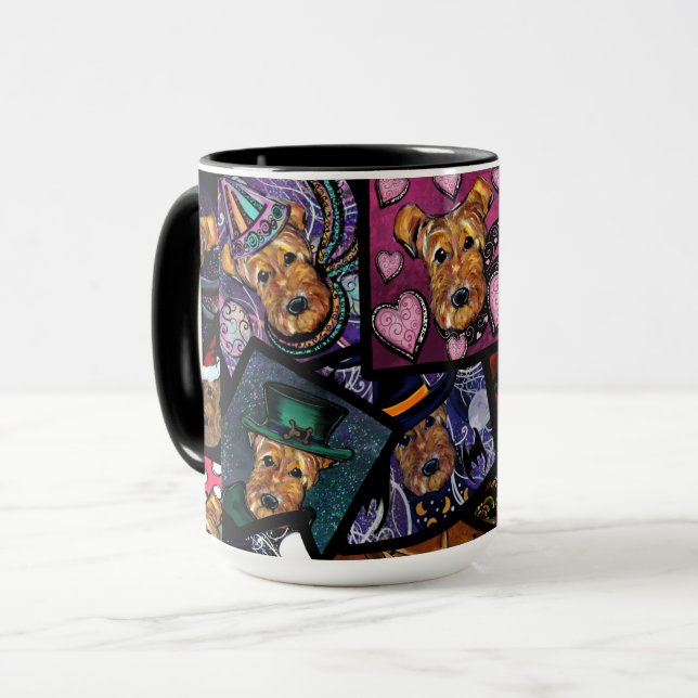 MUG AIRDALE TERRIER (Devant gauche)