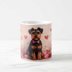 Mug Airedale avec Rose - Saint Valentin
