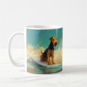 Mug Airedale Beach Surf Peinture