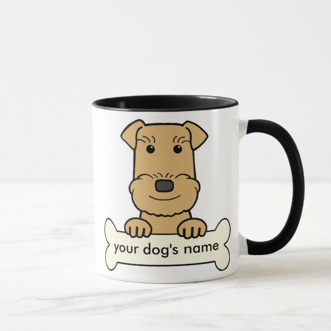 Mug Airedale personnalisé (Droite)