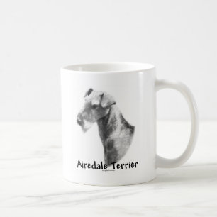 Mug Airedale Terrier Charbon