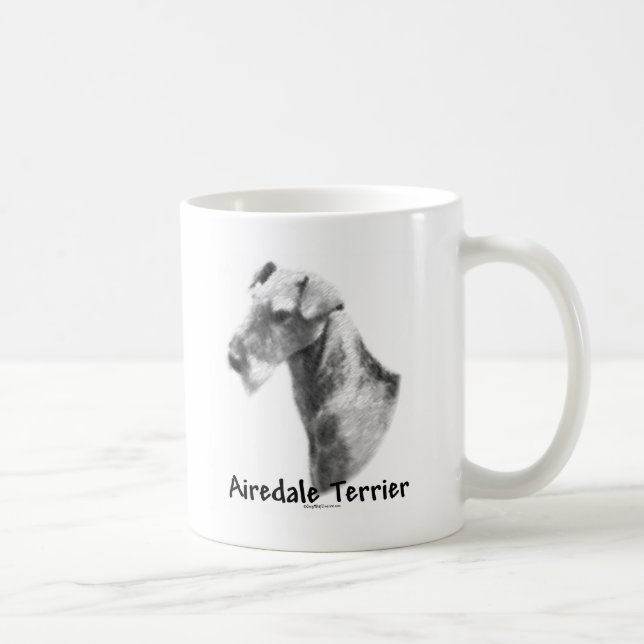 Mug Airedale Terrier Charbon (Droite)