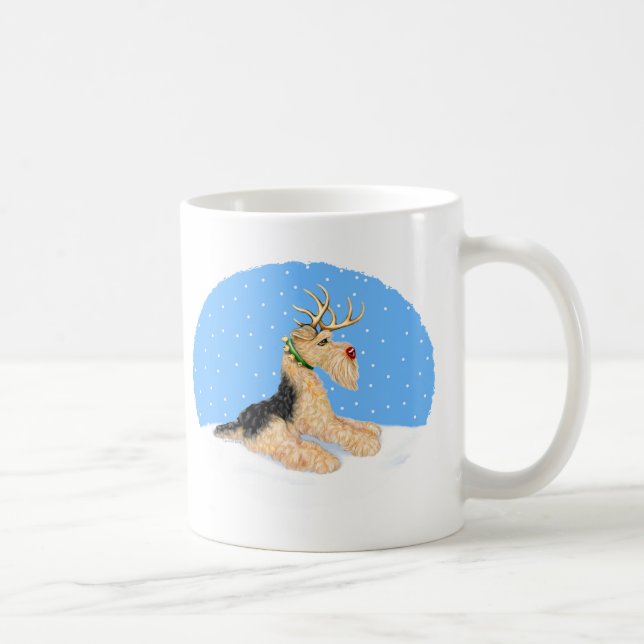 Mug Airedale Terrier Christmas Dale Deer (Droite)