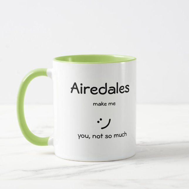 Mug Airedales Make Me :) (Gauche)