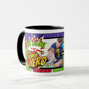 Mug (AJOUTER LE NOM) Est Mon SUPERHERO Personnalisé PH