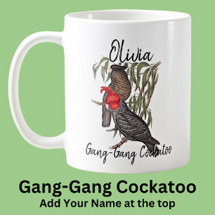 Mug Ajouter le nom Gang-Gang Cockatoo Animal d'oiseaux