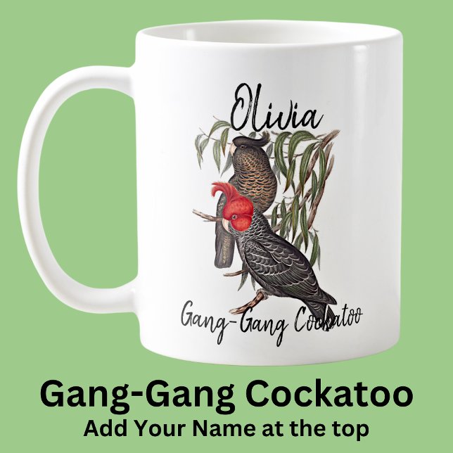 Mug Ajouter le nom Gang-Gang Cockatoo Animal d'oiseaux (Créateur téléchargé)
