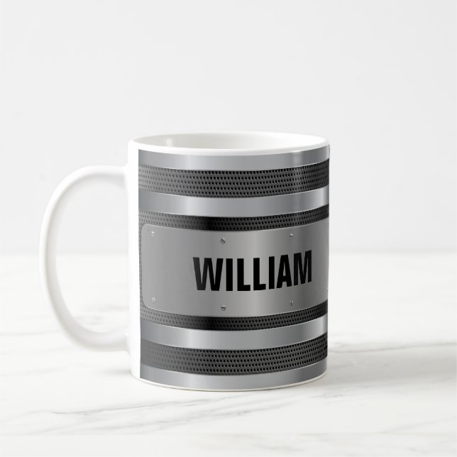 Mug Ajouter le nom Insigne métallique personnalisé U V (Gauche)