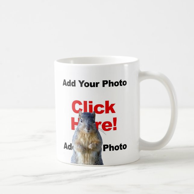 Mug Ajouter un écureuil personnalisé Photobomb Ajouter (Droite)
