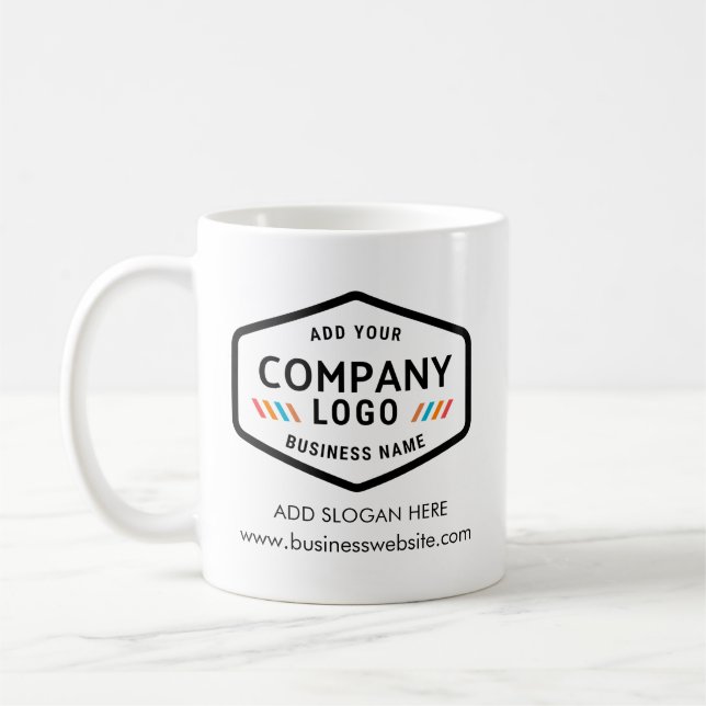 Mug Ajouter un logo d'entreprise Adresse du site Web d (Gauche)